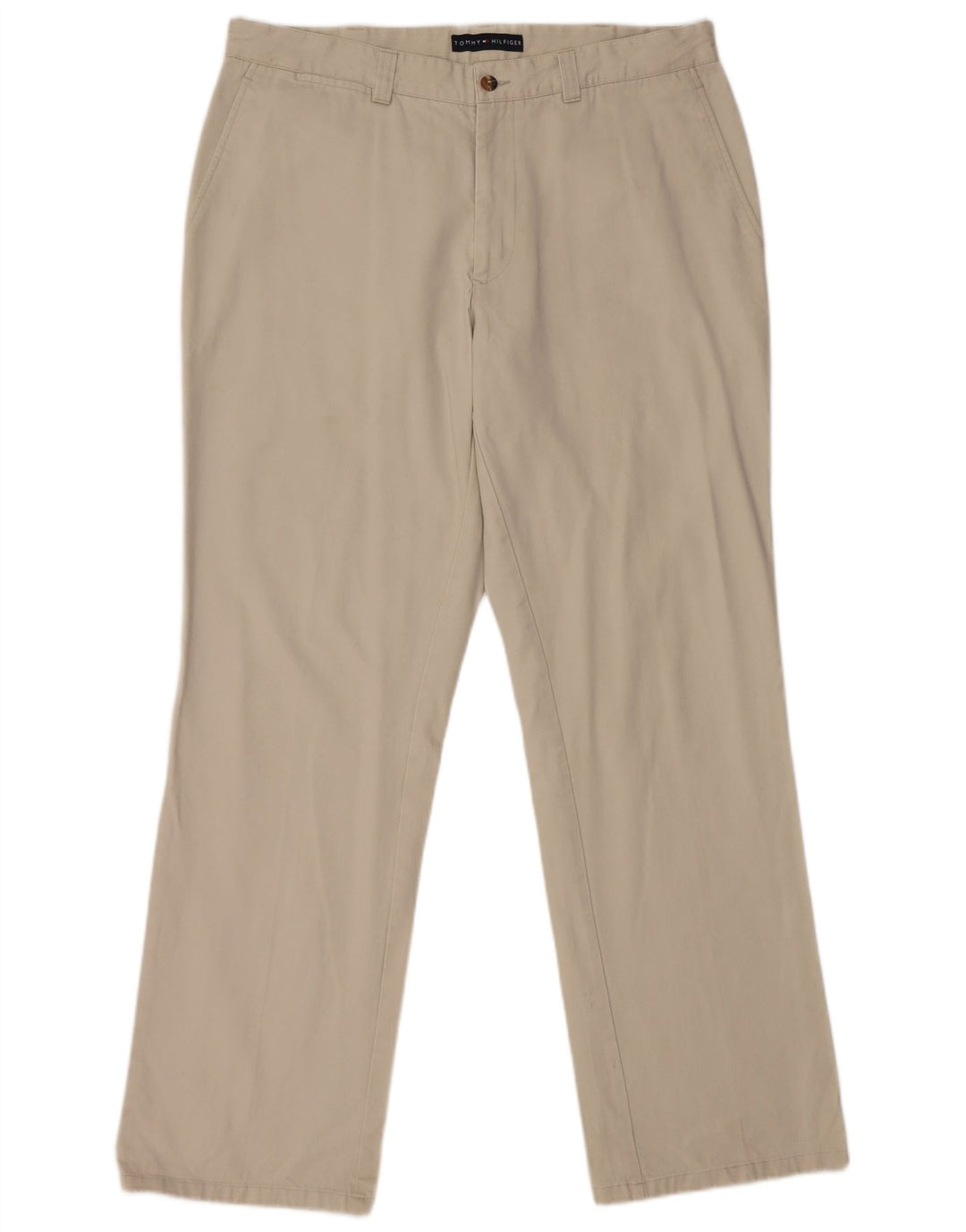 TOMMY HILFIGER Herren gerade Chinohose W36 L32 Beige Baumwolle