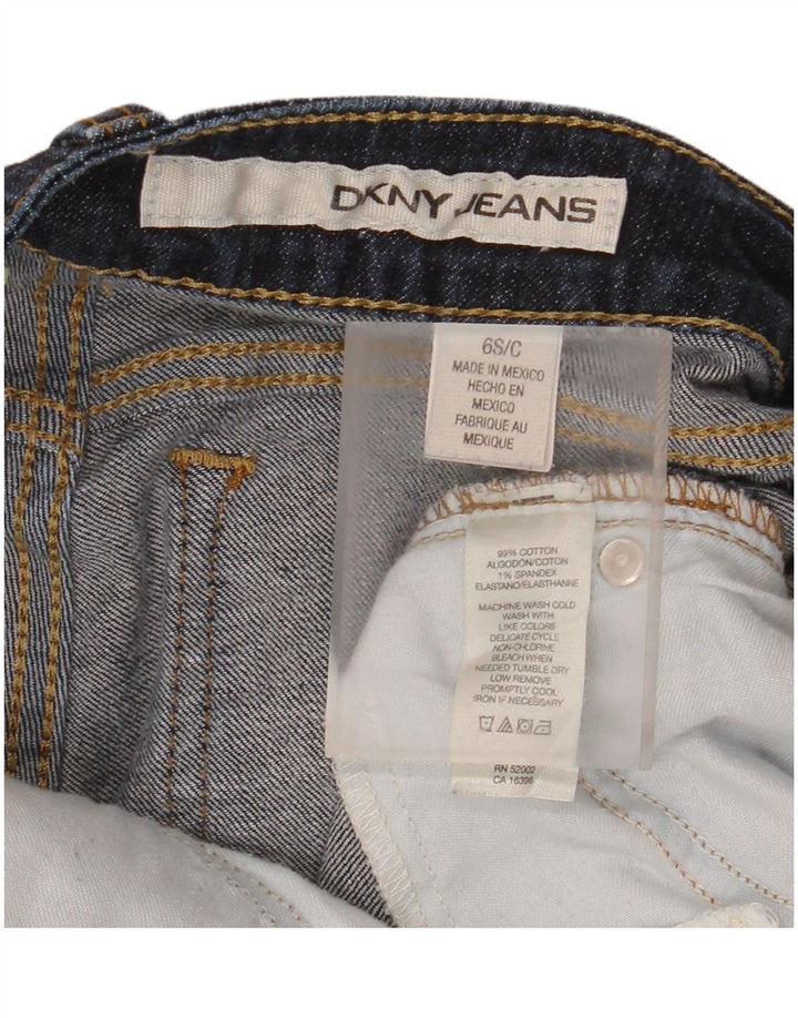 DKNY Damen-Cropped-Jeans US 6 Medium W28 L25 Marineblaue Baumwolle