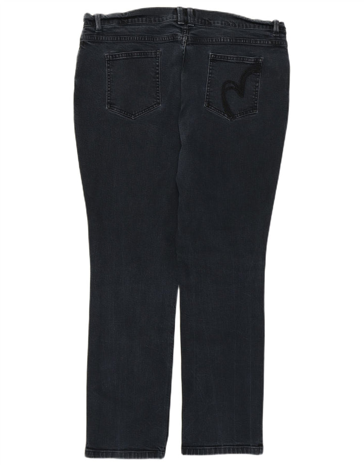 Marks & Spencer Damen Per Una Slim Jeans UK 18 XL W36 L26 Marineblaue Baumwolle