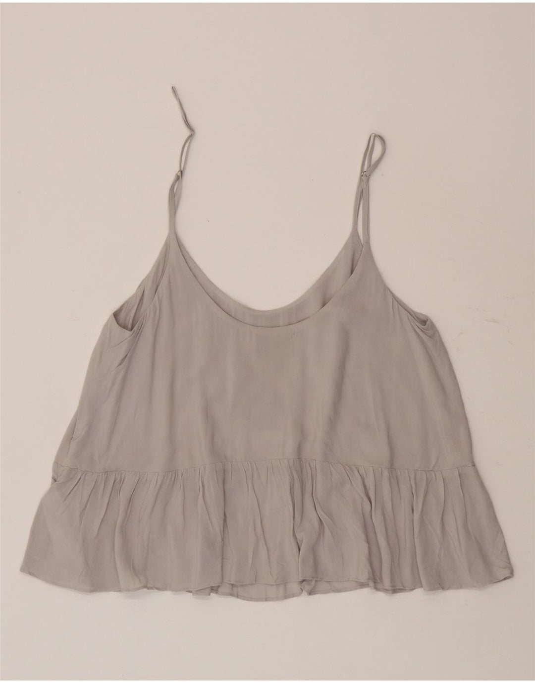 Topshop Damen Cami Top UK 10 Small Graue Viskose