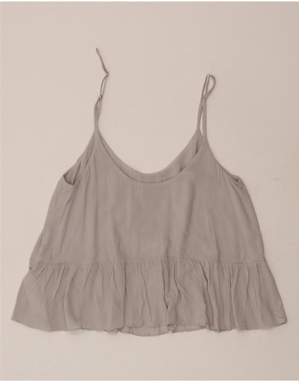 Topshop Damen Cami Top UK 10 Small Graue Viskose