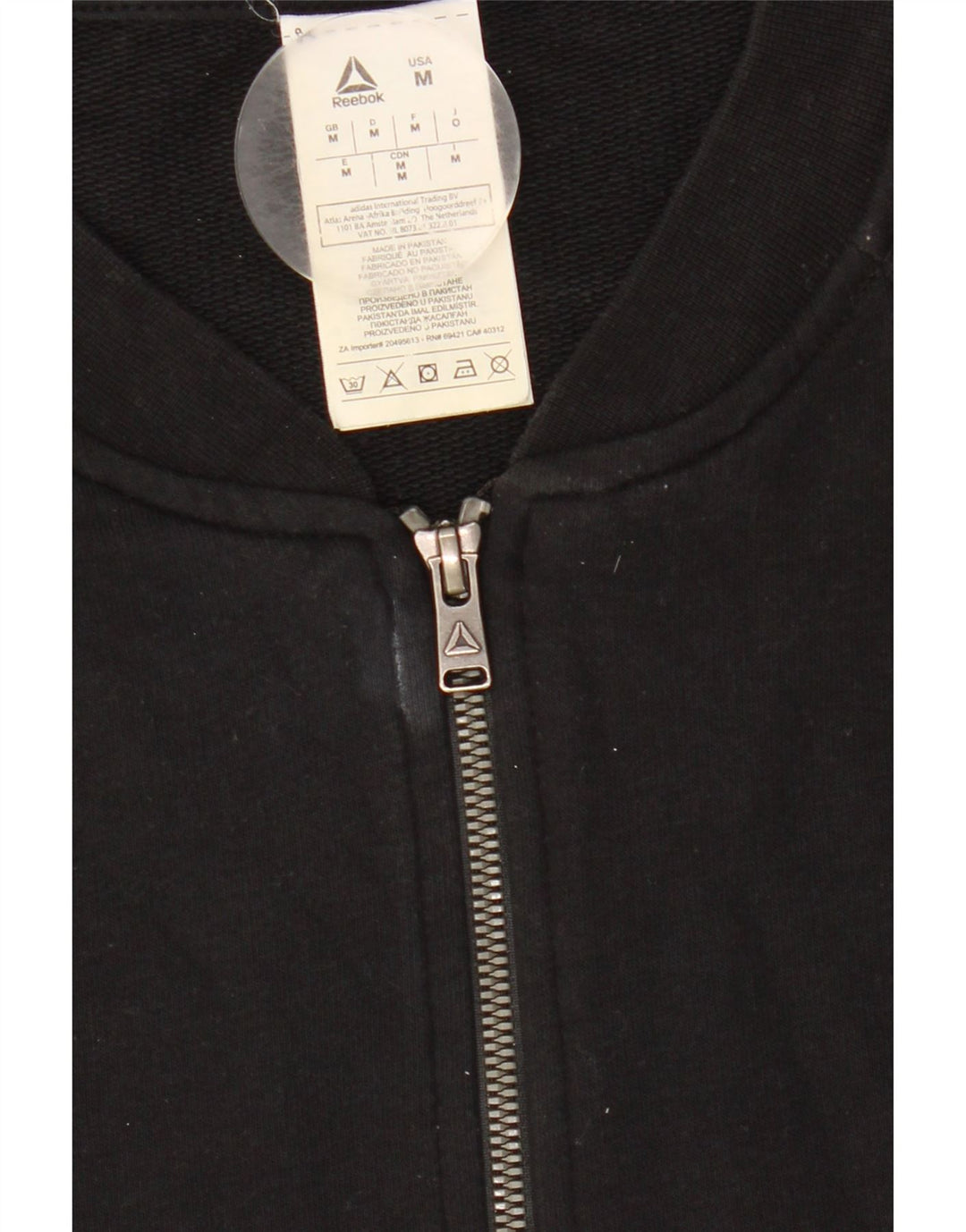 Reebok Damen-Trainingsanzugoberteil, UK-Größe 14, mittelschwarz, Baumwolle