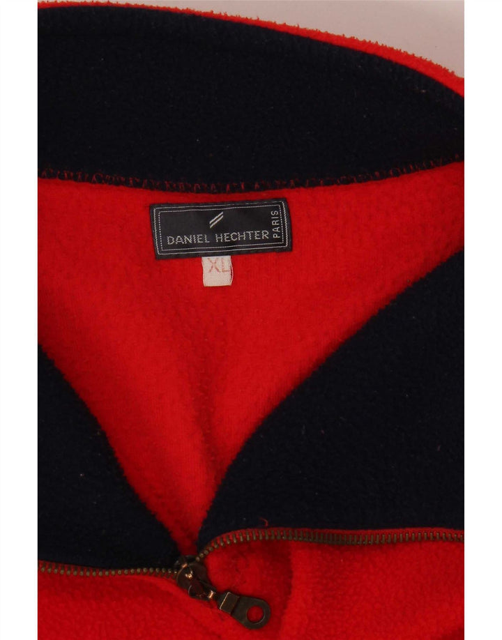 Daniel Hechter Herren-Fleecepullover mit Reißverschluss, XL, Rot