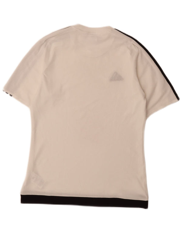 Adidas Herren T-Shirt Top Small Weiß Polyester Sport