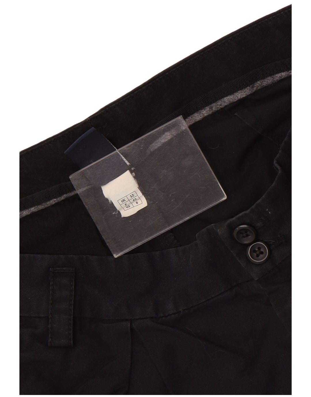 Gap Damen Chinoshorts UK 12 Medium W32 Schwarze Baumwolle