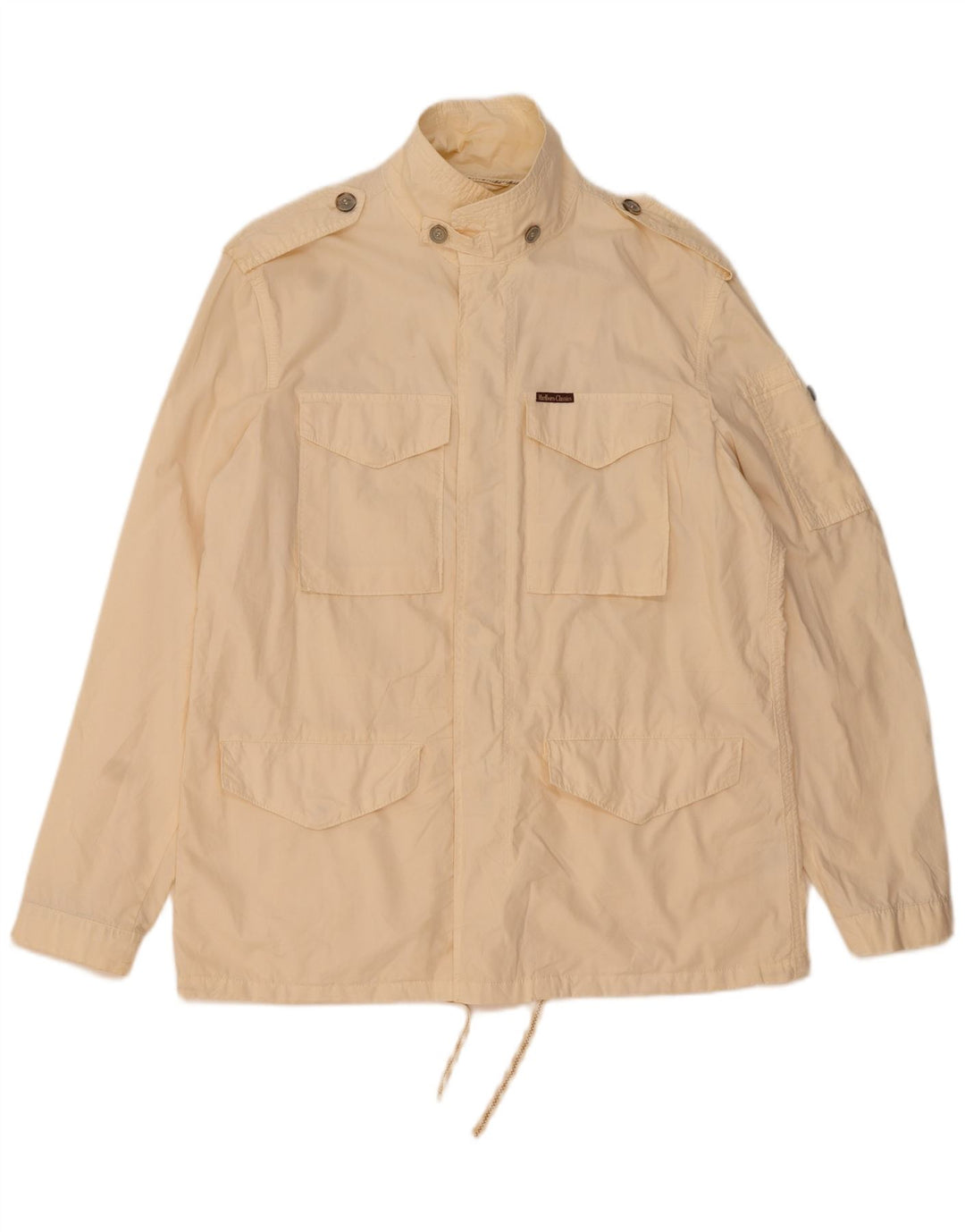 Marlboro Classics Herren-Utility-Jacke UK 42 XL Beige Baumwolle