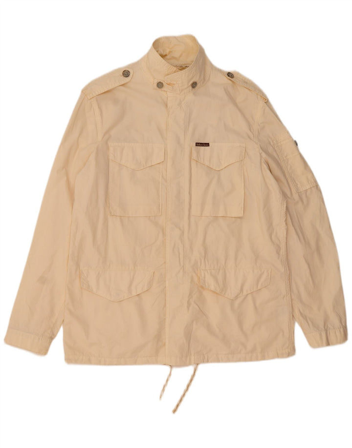 Marlboro Classics Herren-Utility-Jacke UK 42 XL Beige Baumwolle