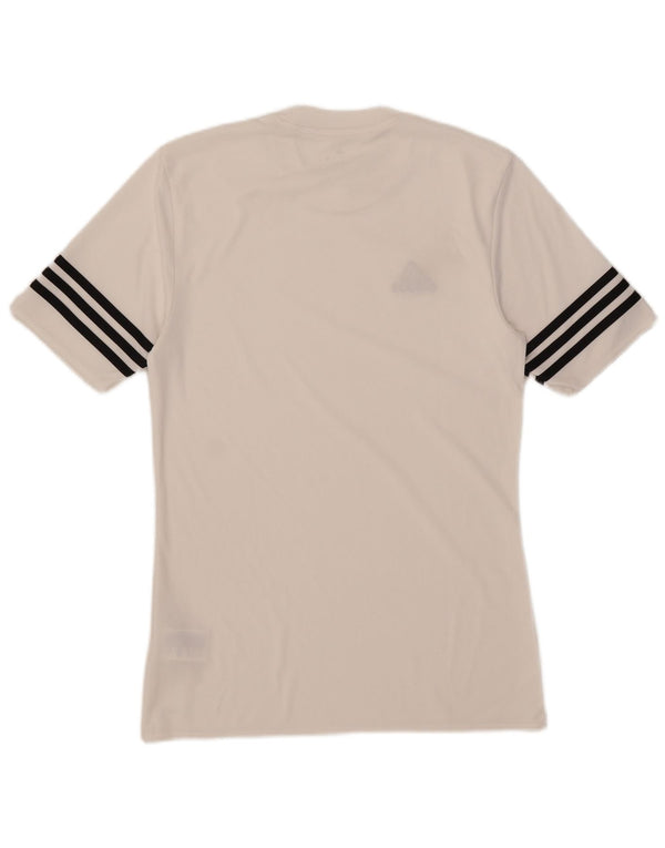 Adidas Herren Climalite T-Shirt Top Small Weiß Polyester