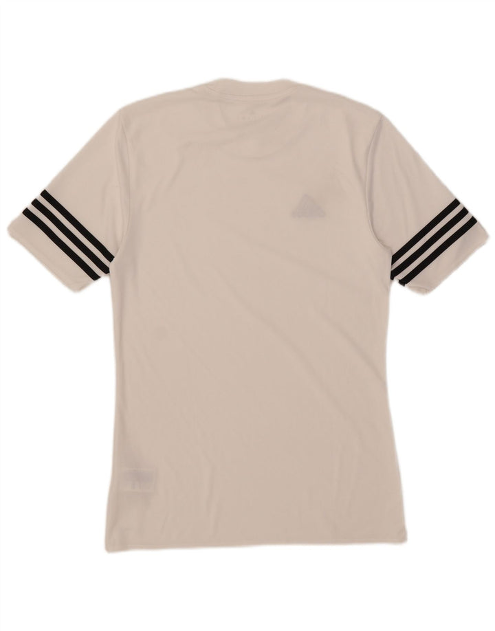 Adidas Herren Climalite T-Shirt Top Small Weiß Polyester