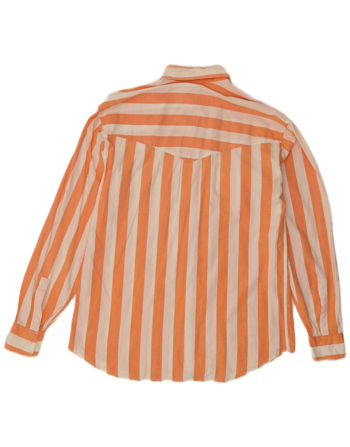 Vintage Herrenhemd klein orange gestreift