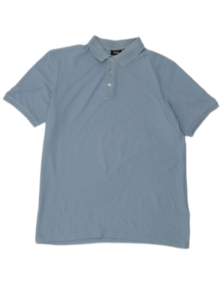 FILA Herren-Poloshirt, große blaue Baumwolle