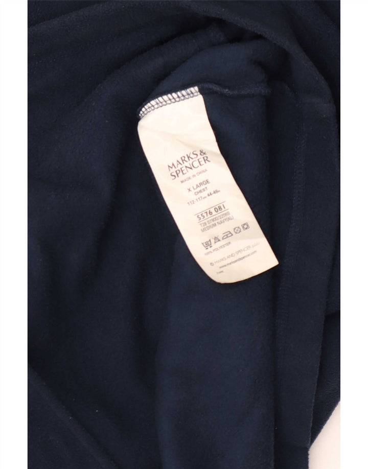Marks & Spencer Herren Fleecejacke UK 42 XL Marineblau Polyester