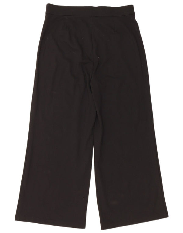 Marks & Spencer Womens High Waist Casual Trousers UK 14 Large W32 L27 Black