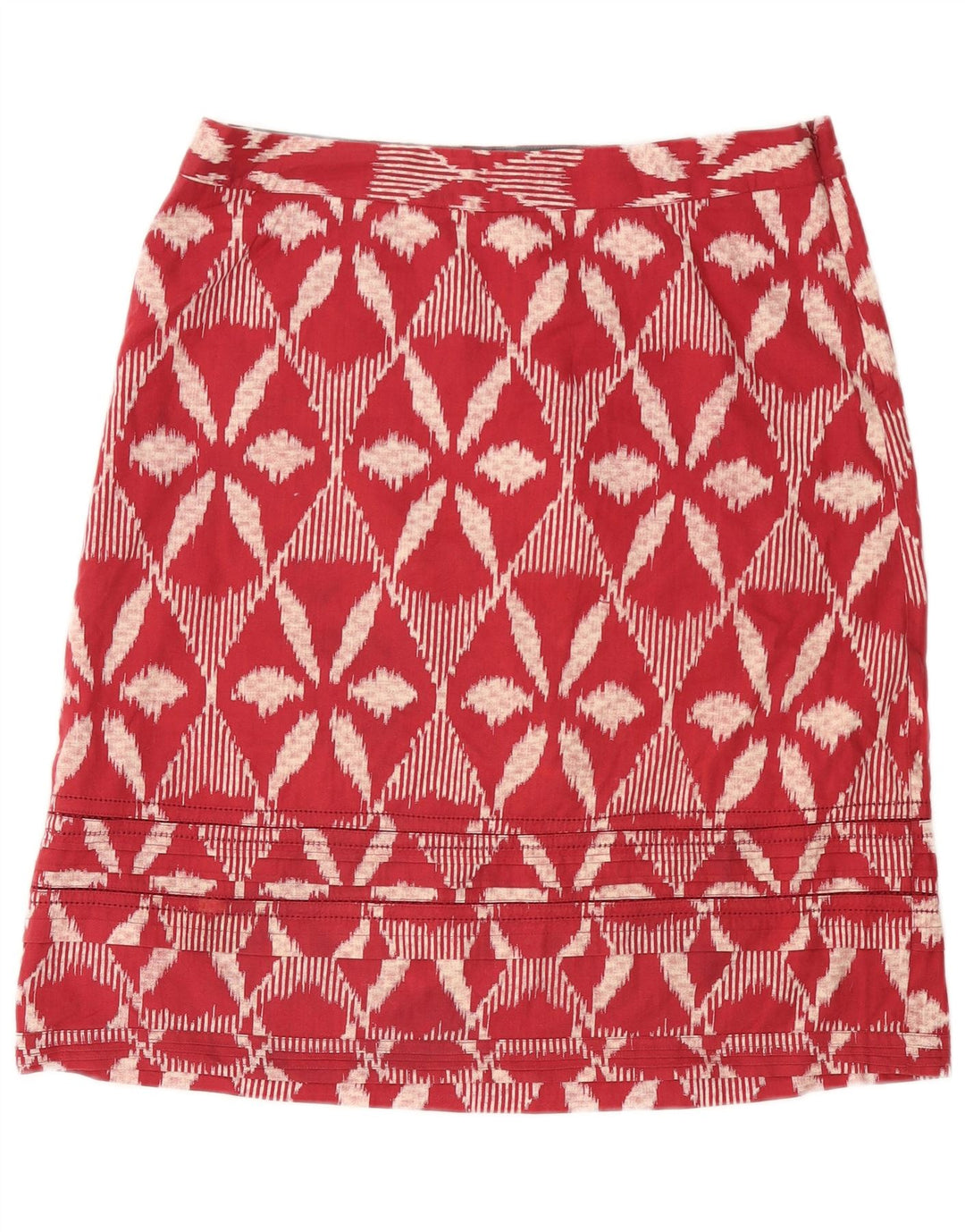 White Stuff Damen Minirock UK 14 Large W34 Burgundy Floral Cotton