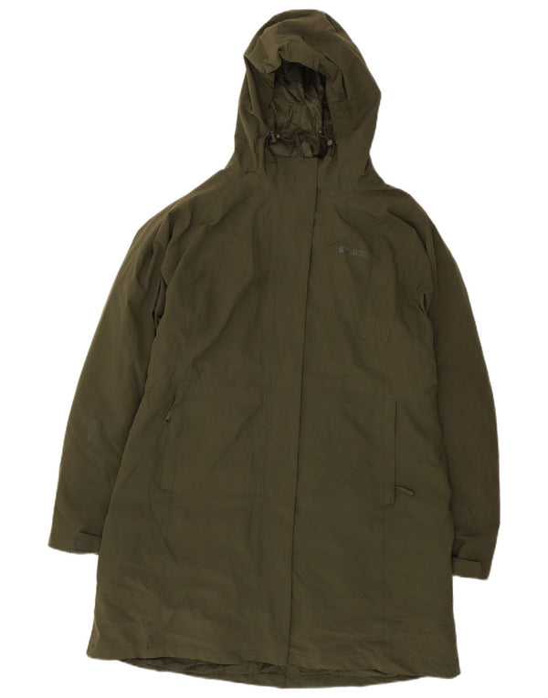Mountain Warehouse Wattierter Damenmantel mit Kapuze, UK 16, Größe L, Khaki, Nylon