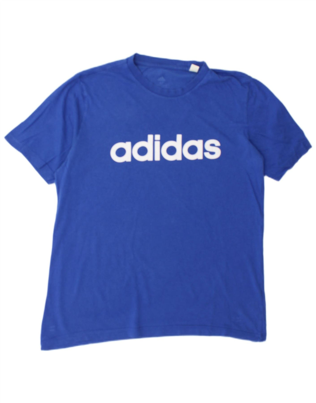 Adidas Herren Grafik-T-Shirt aus mittelblauer Baumwolle