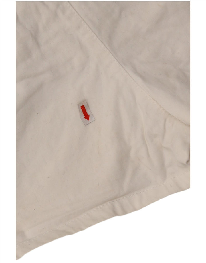 Superdry Damen Chinoshorts Medium W34 Weiße Baumwolle