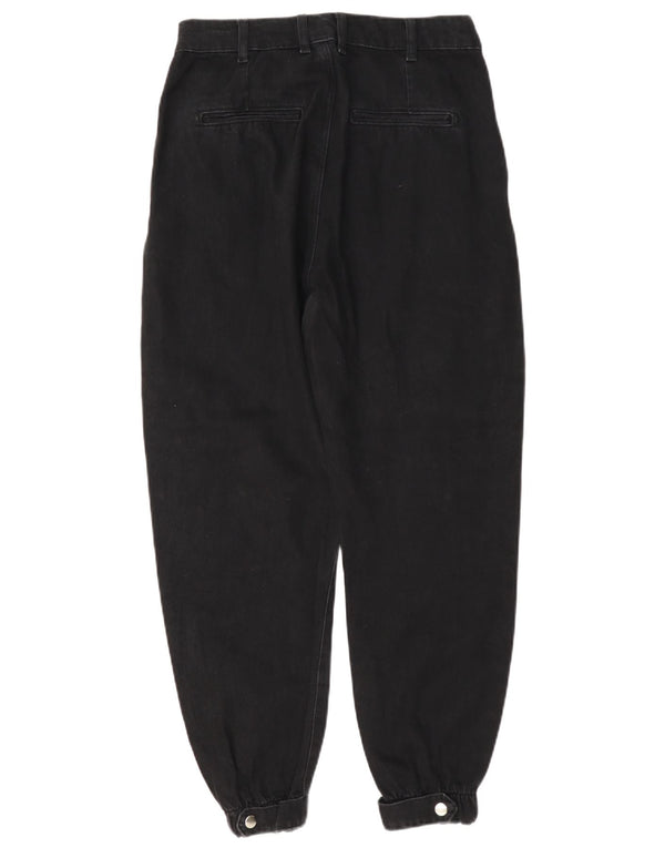 Zara Damen Tapered Jeans EU 34 2XS W24 L26 Schwarze Baumwolle