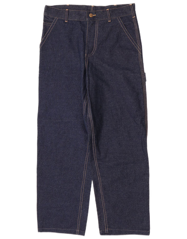 Carhartt Herren Cargo-Jeans W32 L27 Marineblaue Baumwolle