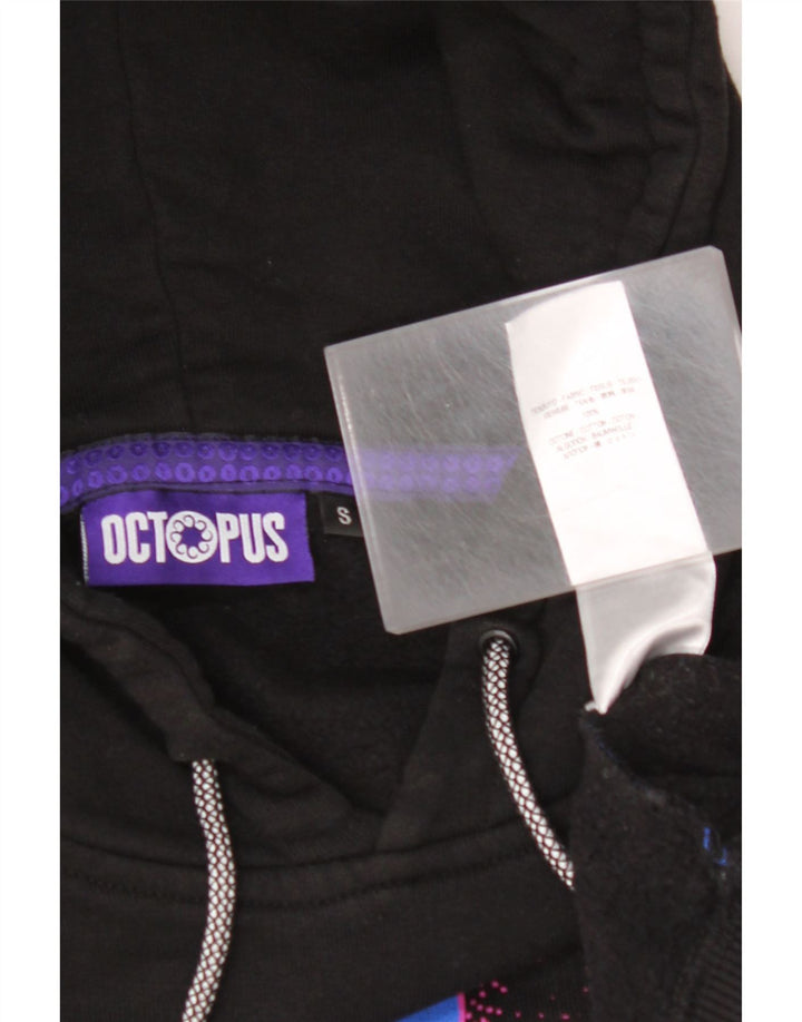 OCTOPUS Herren-Kapuzenpullover mit Grafik, Größe S, Schwarz, Colourblock-Baumwolle