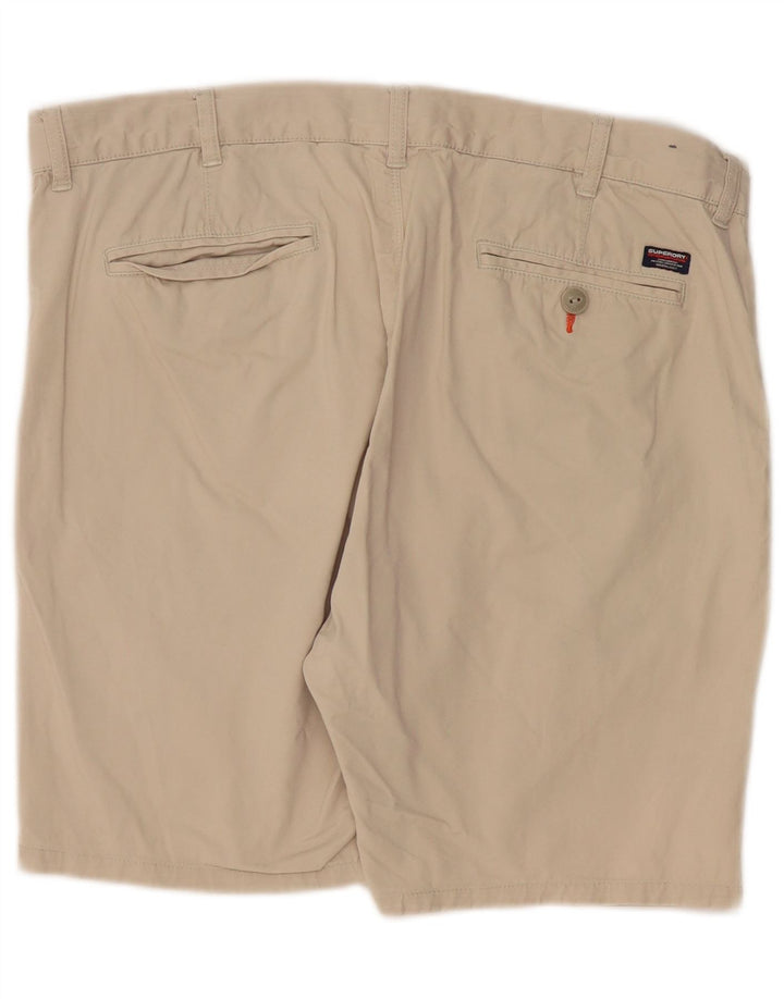 SUPERDRY Herren Chino-Shorts W36 Large Beige Baumwolle