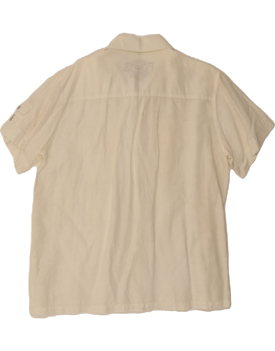 FORDOCKS Mens Short Sleeve Shirt XL White Linen Vintage Fordocks and Second-Hand Fordocks from Messina Hembry 