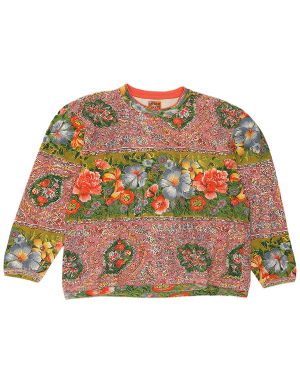 American System Damen Sweatshirt Pullover UK 14 Large Mehrfarbig