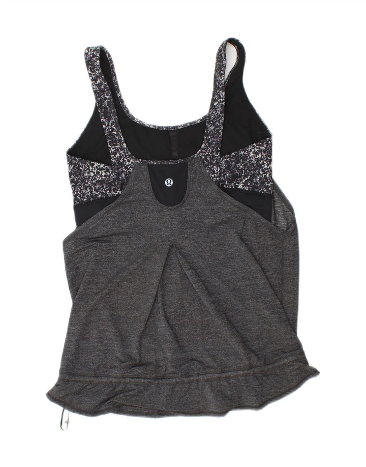 LULULEMON Womens Sleeveless Blouse Top US 8 Medium Grey Flecked