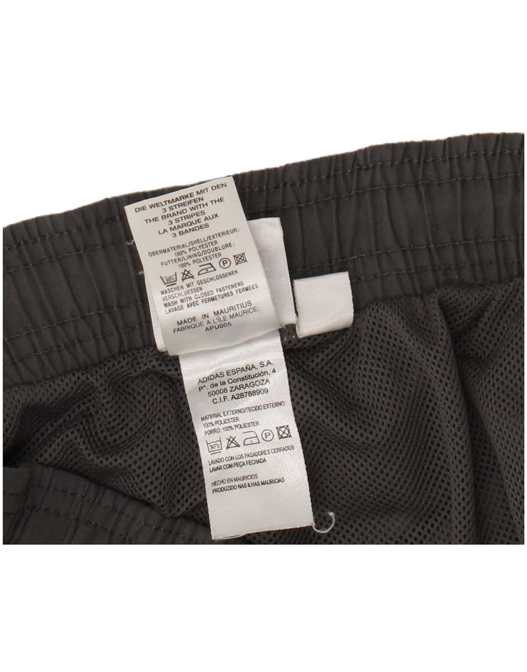 Adidas Herren-Trainingshose, großes graues Polyester