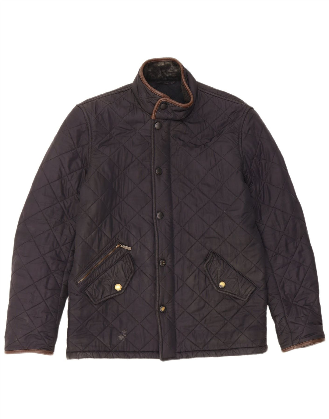 Barbour Herren Steppjacke UK 36 Small Marineblau Polyester