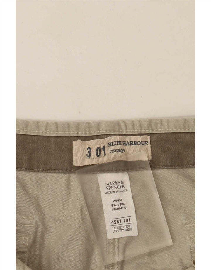 Marks & Spencer Herren Blue Harbor Cargo Shorts W38 XL Grün