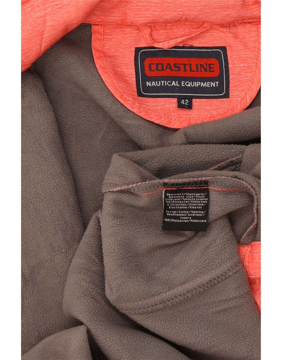Coast Damen-Windbreakerjacke mit Kapuze, EU 42, großes, rot meliertes Polyester