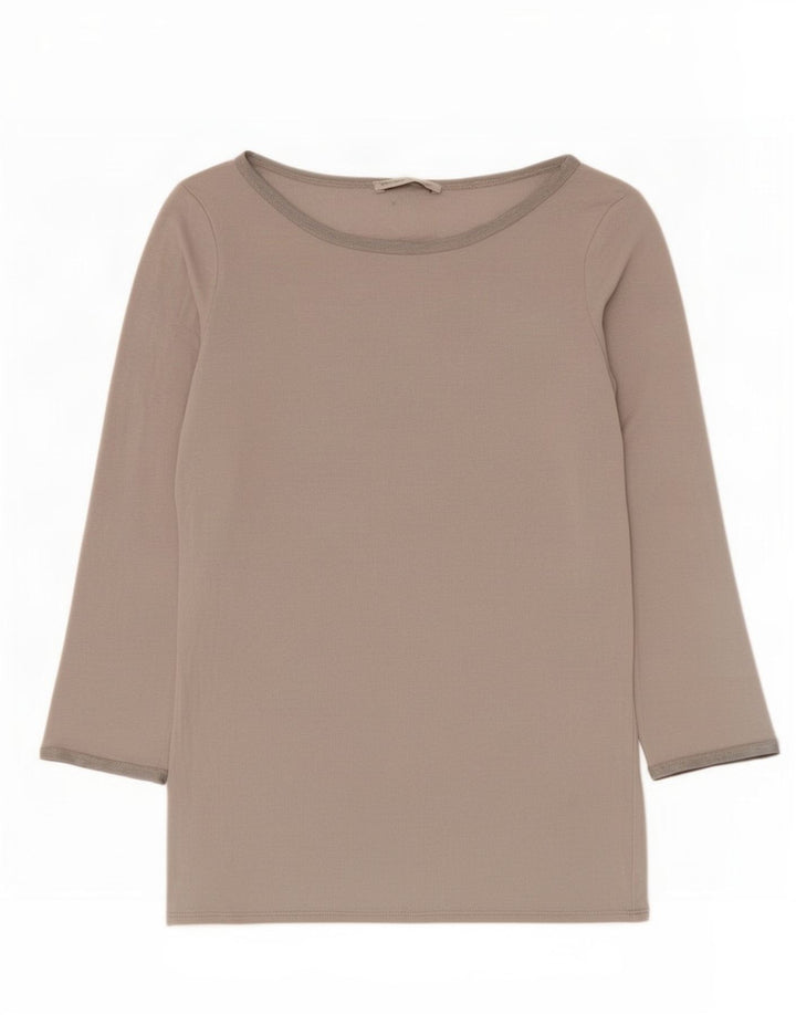 Zara Damen Top 3/4 Ärmel UK 12 Mittelgrau