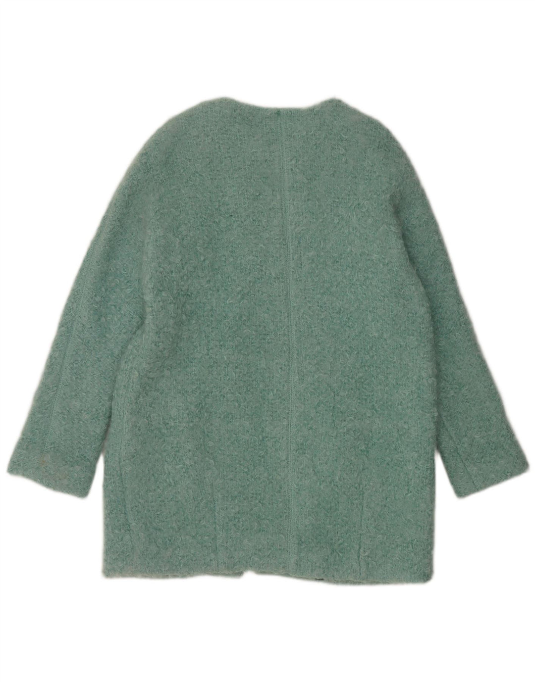 Zara Damen Übergroßer Mantel UK 14 Mittelblaue Baumwolle