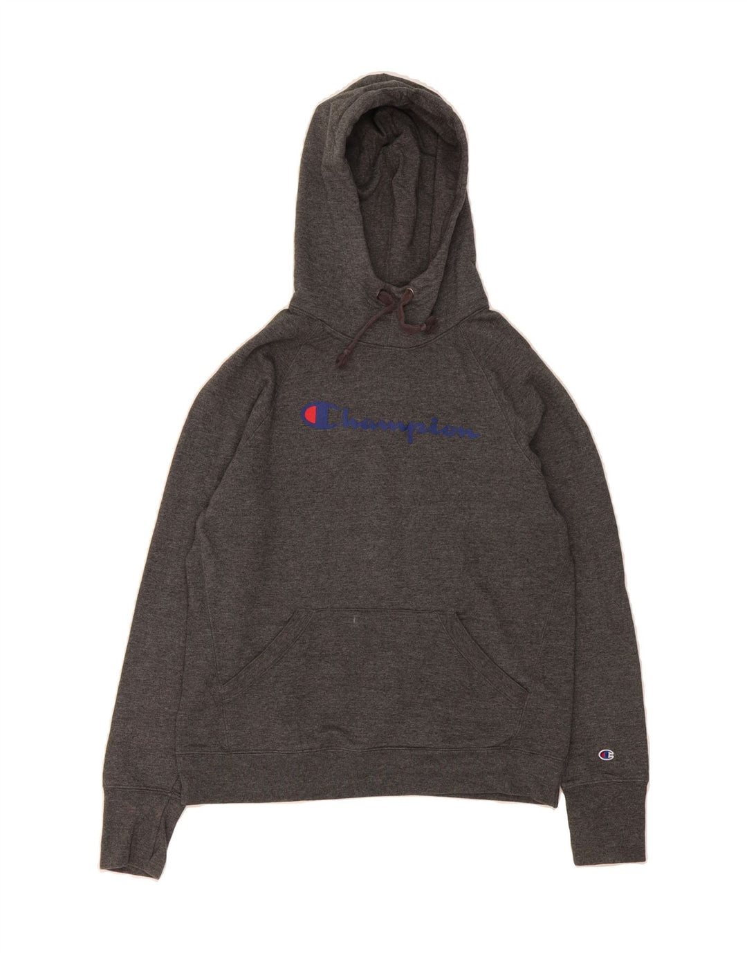 CHAMPION Mens Graphic Hoodie Jumper Small Grey Polyester Vintage Champion and Second-Hand Champion from Messina Hembry 
