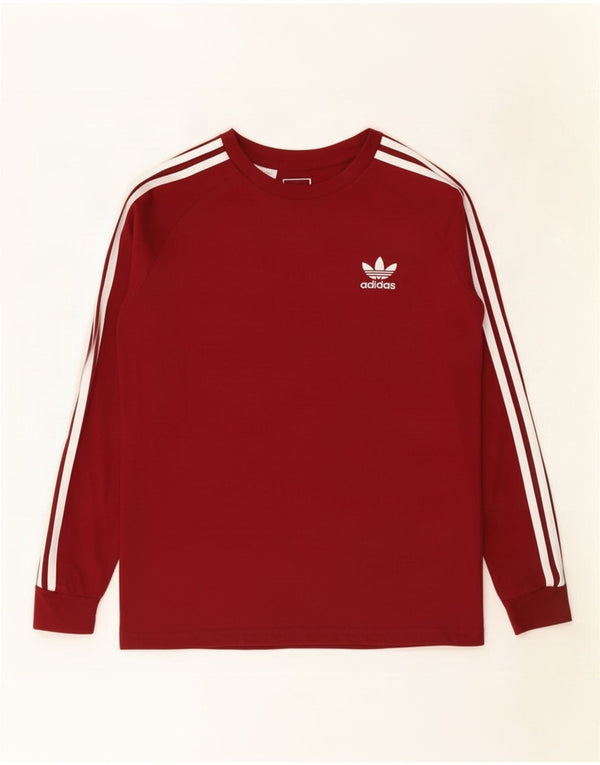 Adidas Jungen Top Langarm 13-14 Jahre Burgunder Baumwolle