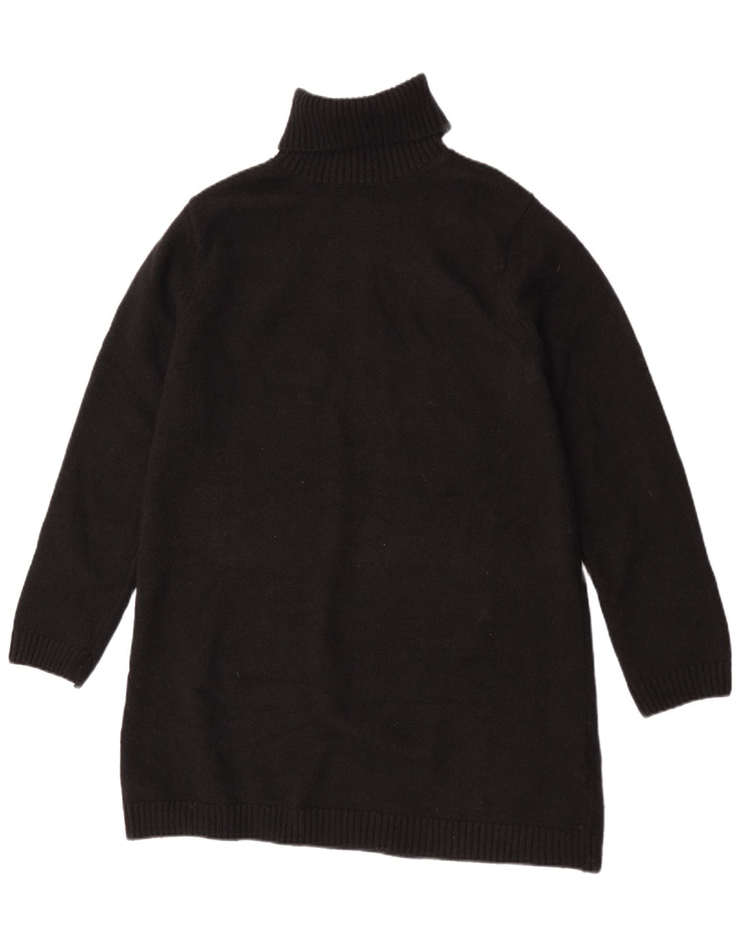 Langer Rollkragenpullover für Damen von Zara, Gr. 14, Mittelschwarz, Polyester