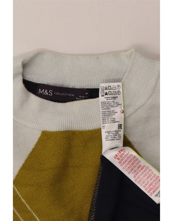 Marks & Spencer Damen-Pullover mit Rundhalsausschnitt, Gr. 14, mittelmehrfarbig