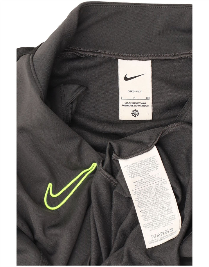 Nike Herren Dri Fit Pullover-Trainingsanzug mit Reißverschluss, Größe S, Grau, Farbblock
