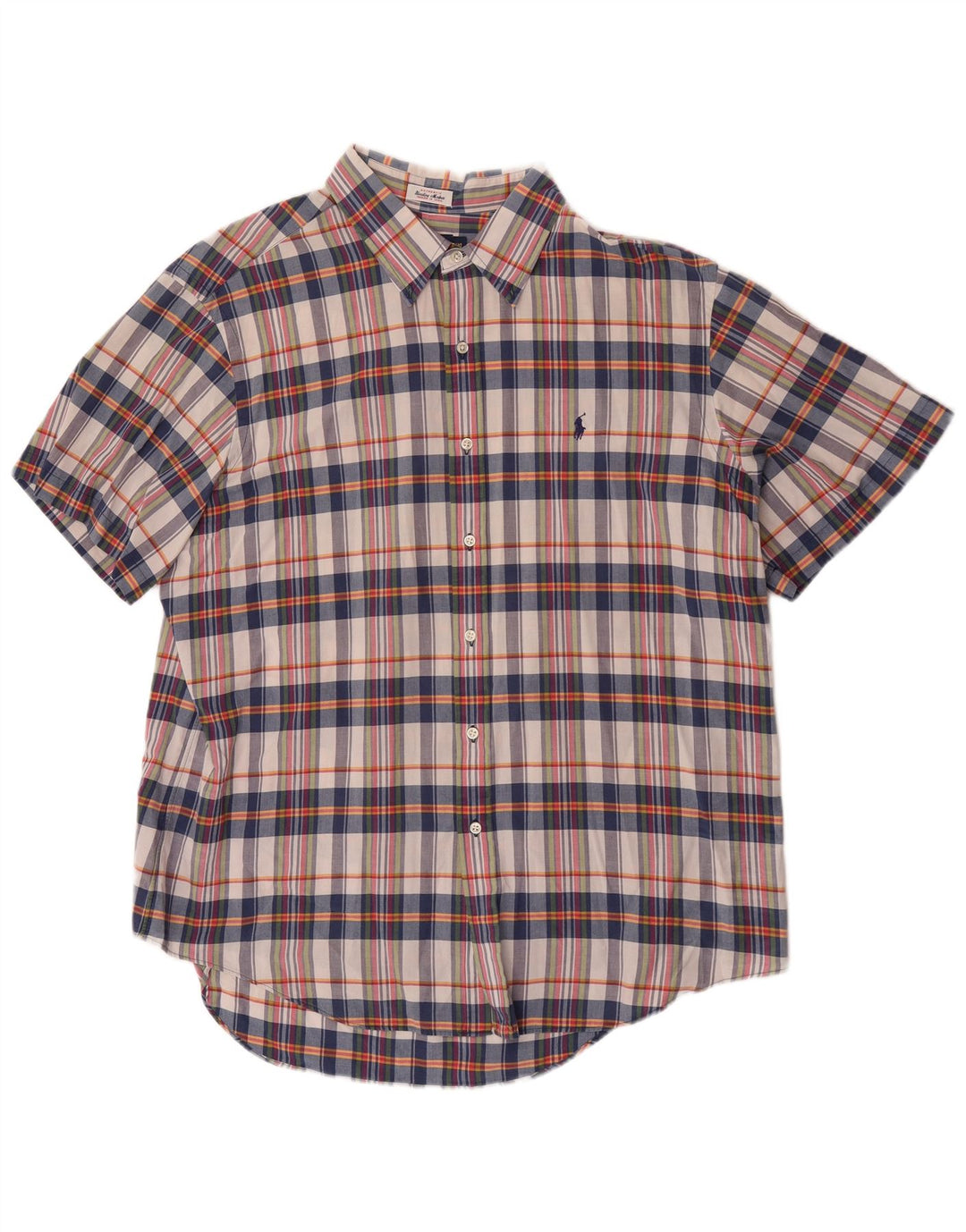 Polo Ralph Lauren Herren-Kurzarmhemd 2XL aus mehrfarbig karierter Baumwolle