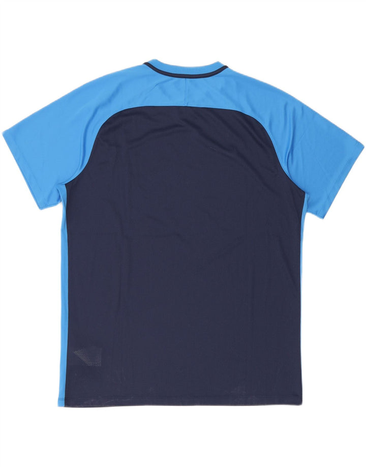 Nike Herren Dri Fit T-Shirt Top 2XL Marineblau Colourblock Polyester