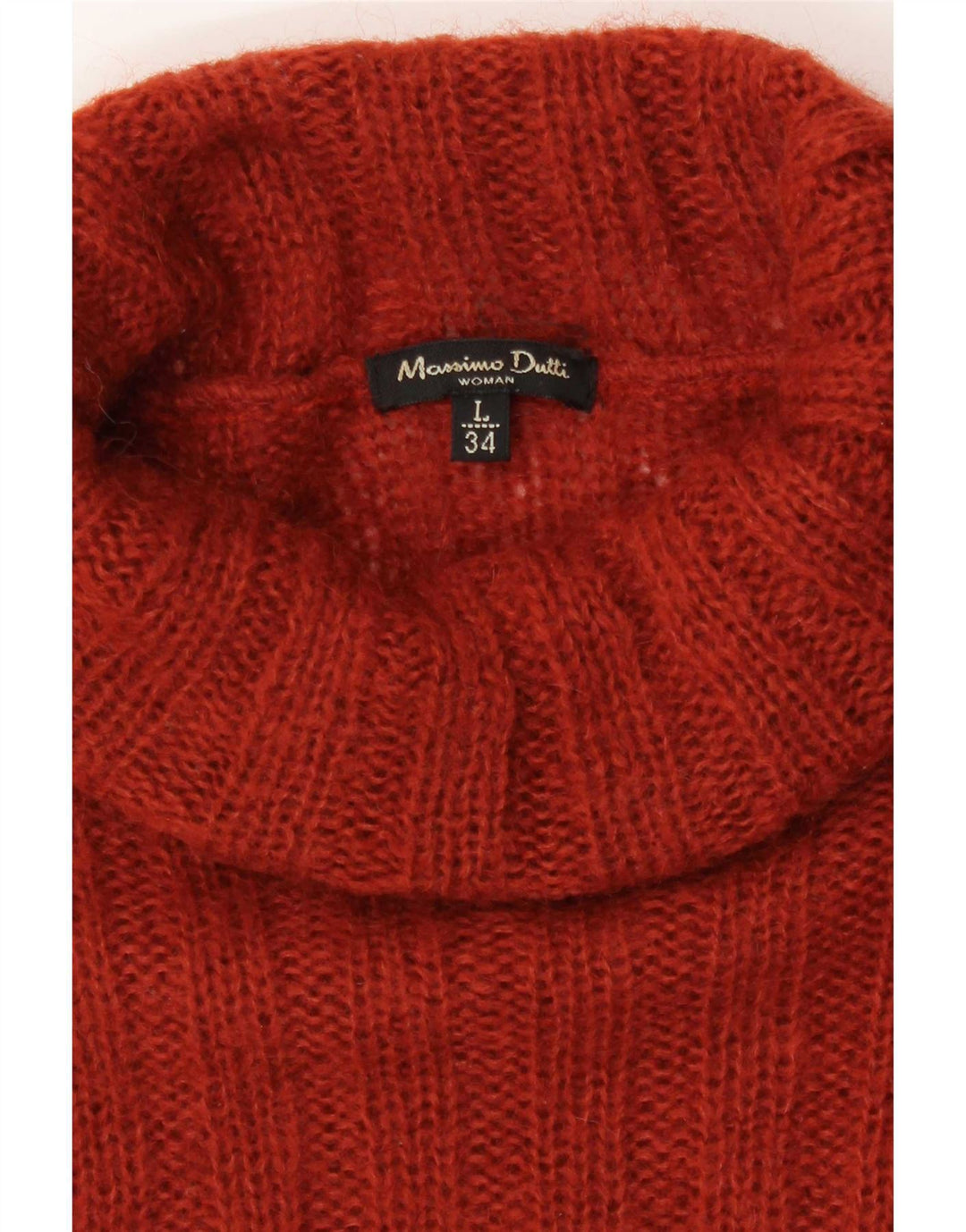 Massimo Dutti Damen-Pullover mit Rollkragen, Gr. 14, Orange