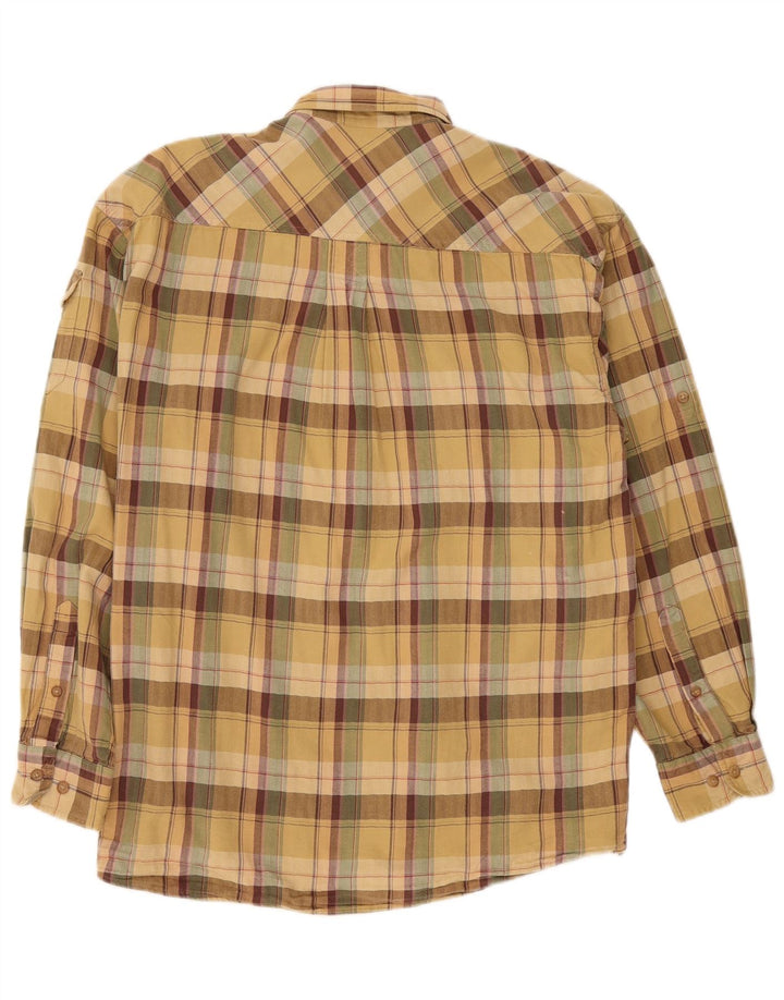 Camel Active Herren-Flanellhemd, groß, beige kariert