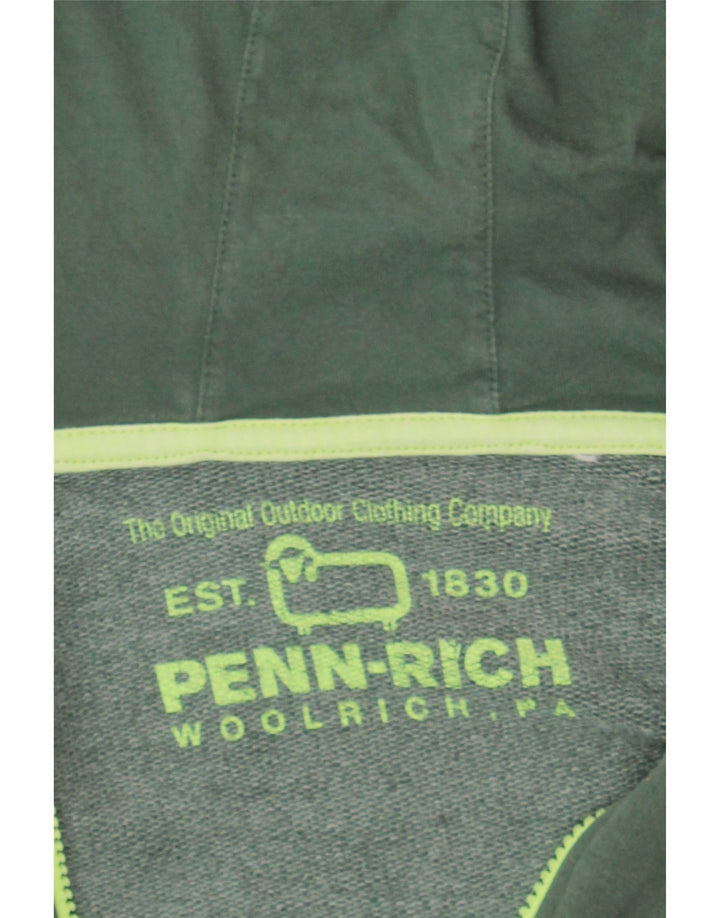 WOOLRICH Mens Zip Hoodie Sweater Medium Green Vintage Woolrich and Second-Hand Woolrich from Messina Hembry 