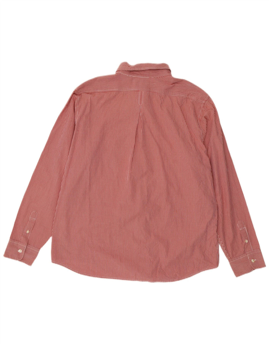 Dockers Herrenhemd XL aus roter Gingham-Baumwolle