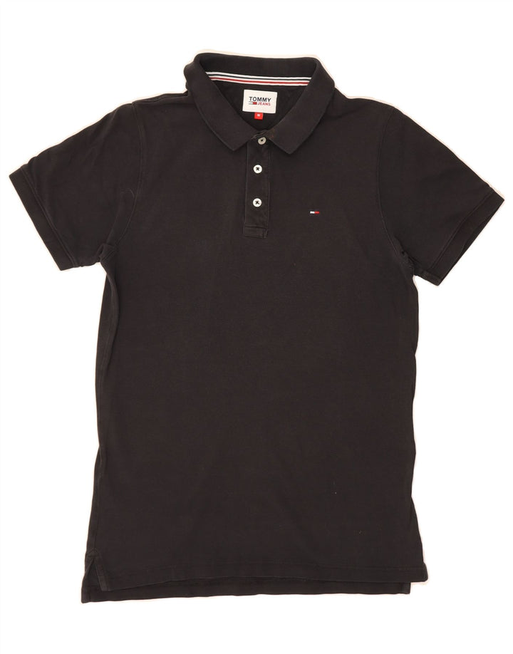 TOMMY HILFIGER Mens Polo Shirt Medium Black Cotton Vintage Tommy Hilfiger and Second-Hand Tommy Hilfiger from Messina Hembry 