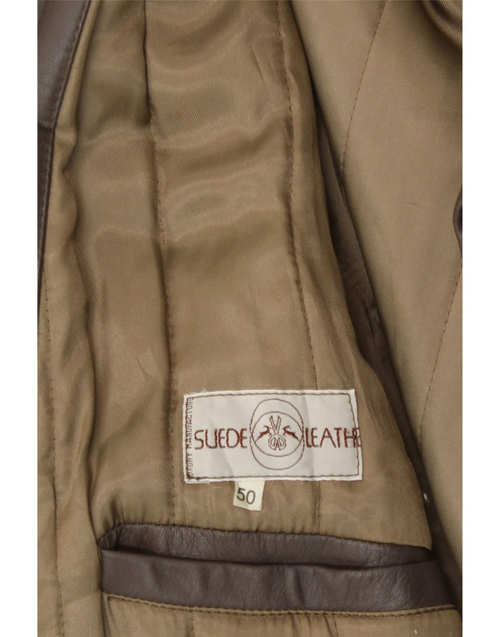 Vintage Herren Lederjacke IT 50 Großes braunes Leder