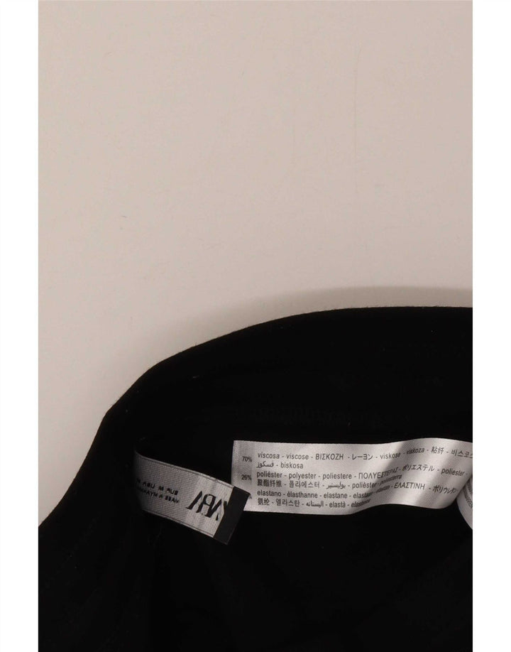 Zara Slim Cargo-Hose für Damen, mittelgroß, W26, L26, schwarze Viskose