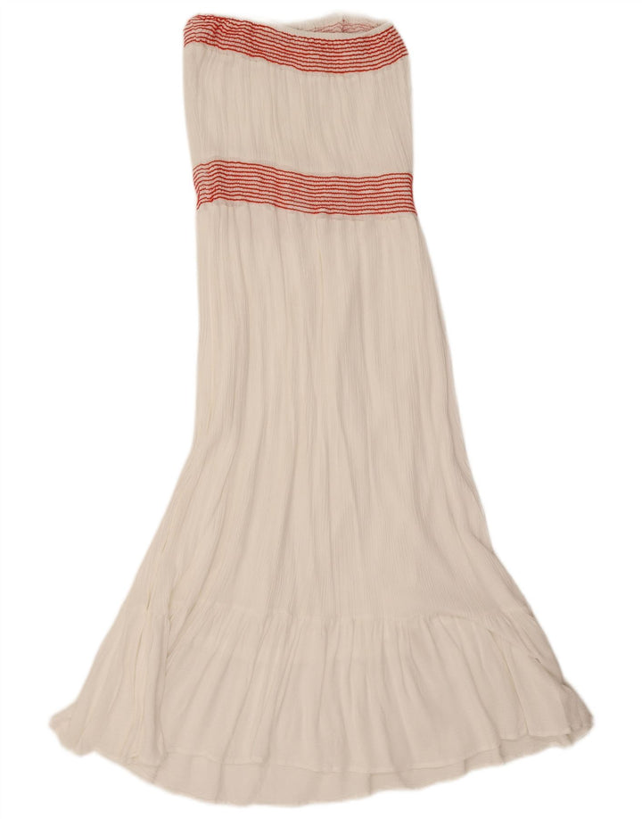 Trägerloses Damenkleid von Zara, Gr. 8, klein, weiß gestreift