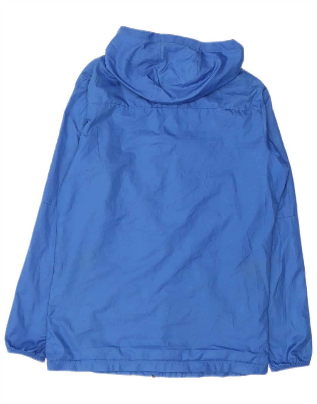 NIKE Mens Hooded Rain Jacket UK 38 Medium Blue Polyester